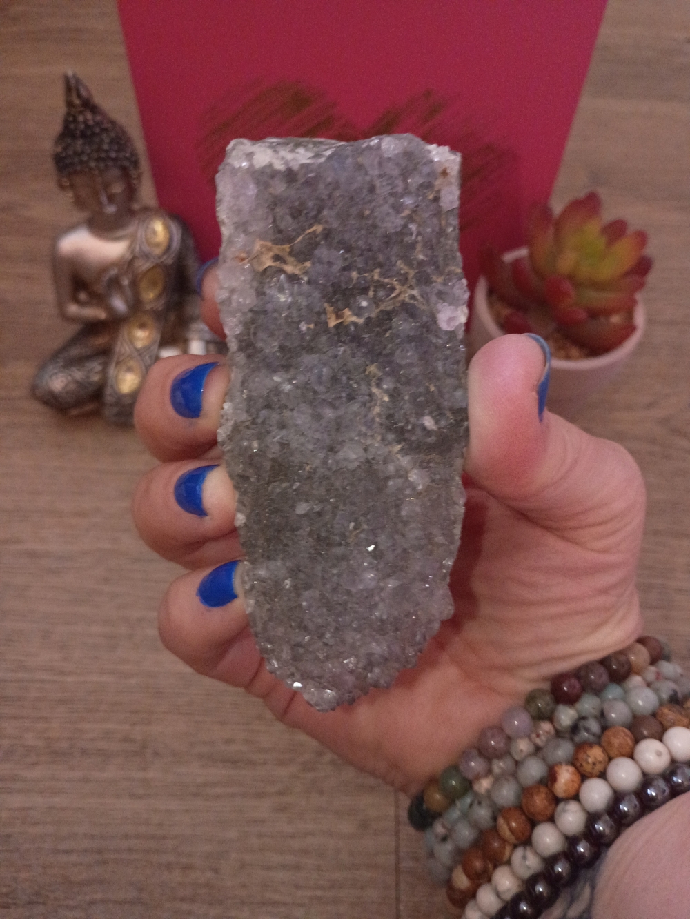 Black Amethyst Crystal Cluster From Brazil